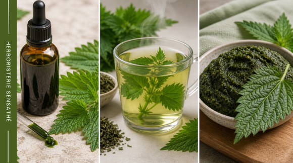 Différentes préparations de l’ortie en phytothérapie teinture mère infusion et cataplasme - Herboristerie Sensathé Différentes préparations de l’ortie en phytothérapie teinture mère infusion et cataplasme - Herboristerie Sensathé